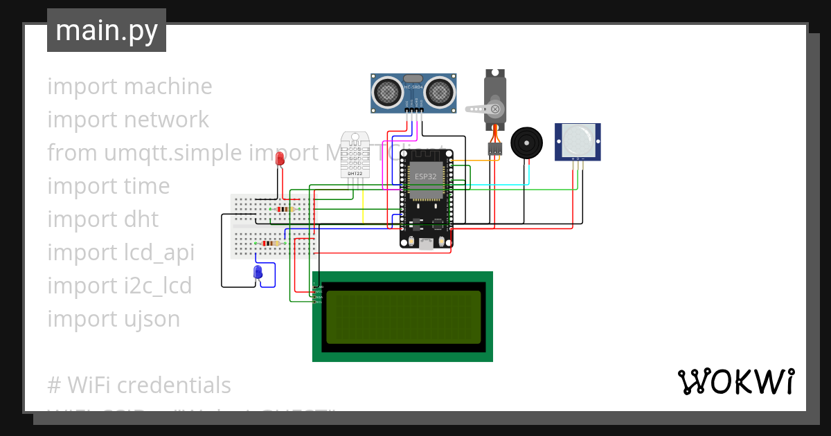 GROUP project - ps4 - testing with ultrasonic sensor - Wokwi ESP32 ...