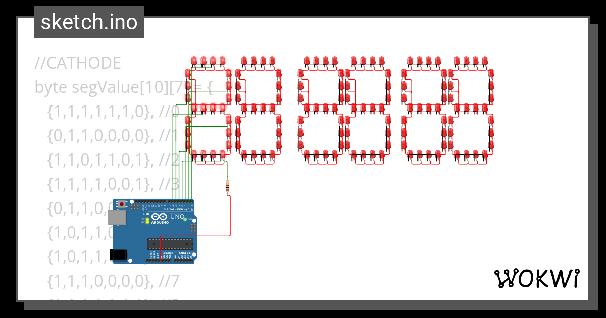 7 Seg With Led Copy Wokwi Esp32 Stm32 Arduino Simulator 8670