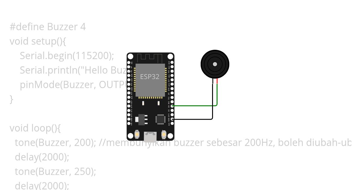 buzzer esp32 simulation