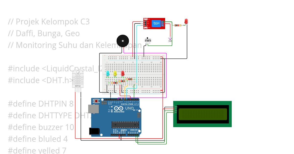 Monitoring Suhu dan Kelembapan tertentu simulation