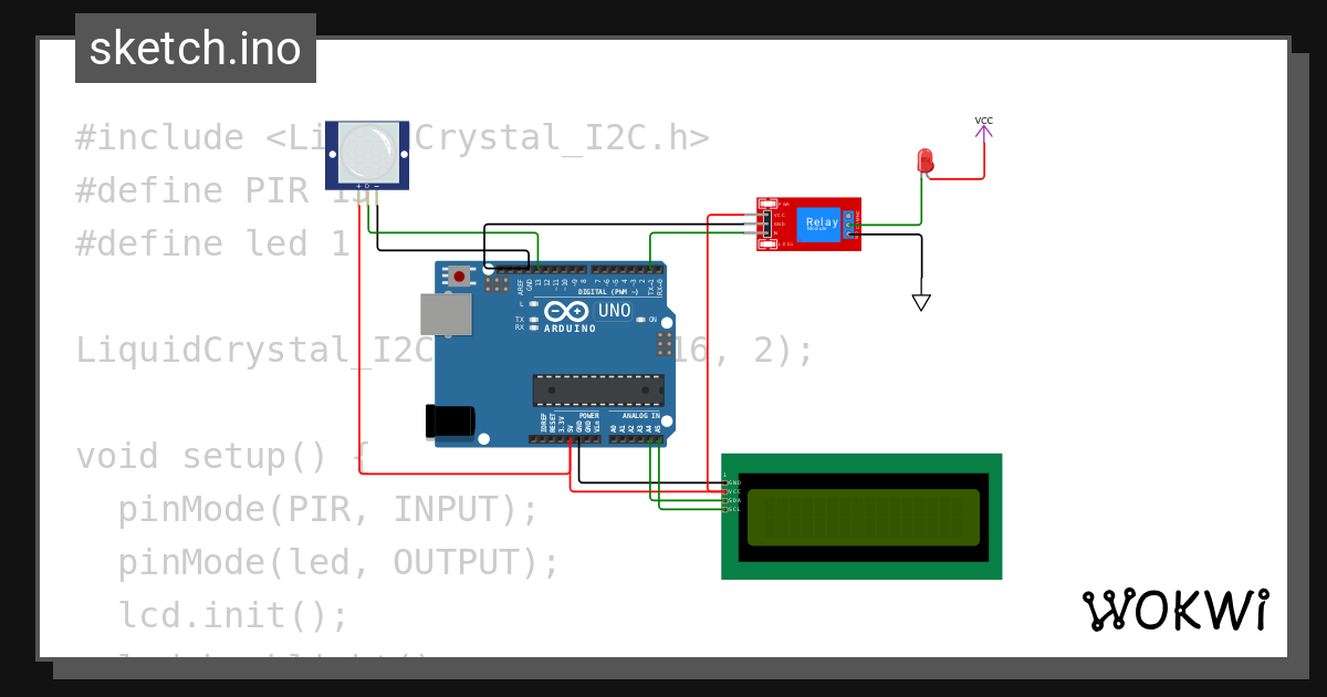 Video 24 Sensor PIR dengan LCD I2C dan Relay - Wokwi ESP32, STM32 ...