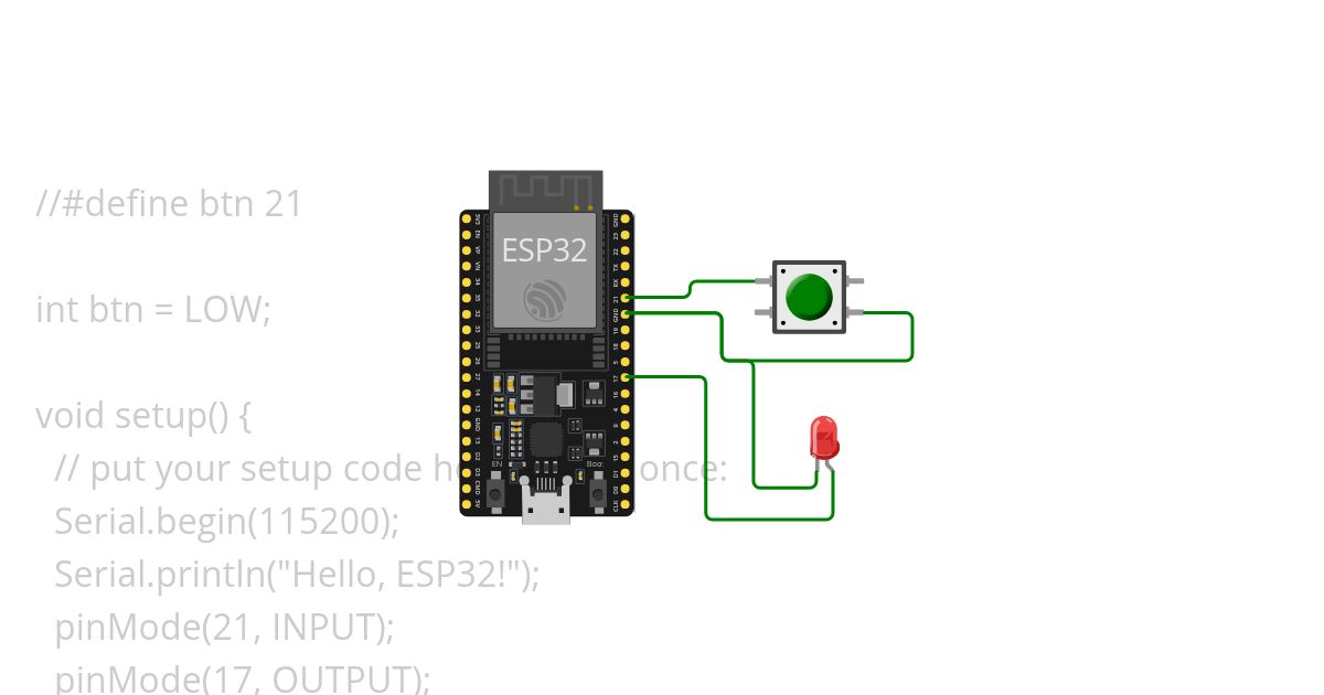 pushbutton with LED simulation