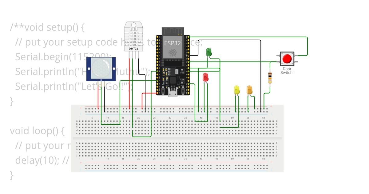 Smart Home Security Alarm project Version 3.0 Original simulation