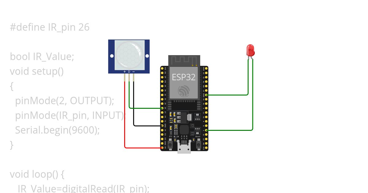 BLINK IR SENSOR simulation