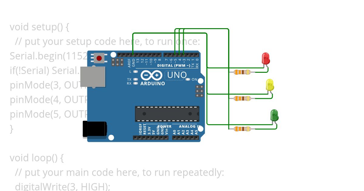 Lampu Lalu Lintas - Project Arduino EkadiaWK simulation