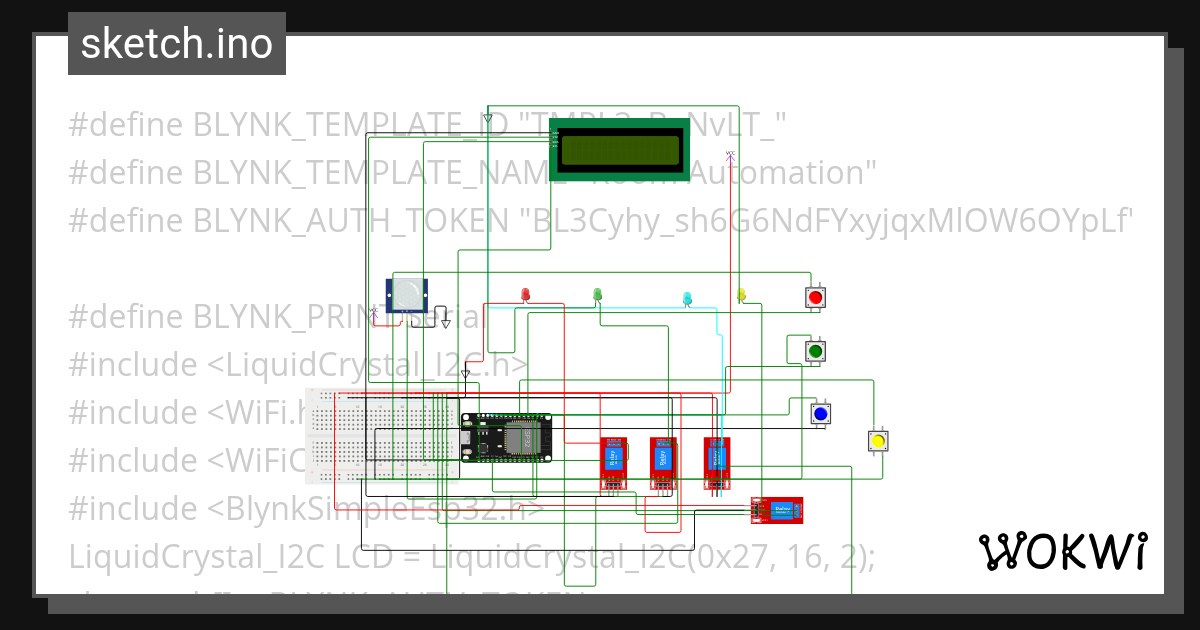 Smart home automation - Wokwi ESP32, STM32, Arduino Simulator
