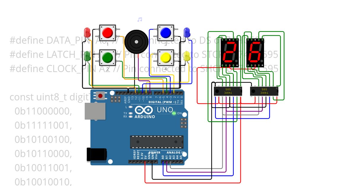 manoj 2 digit 7 segment simulation