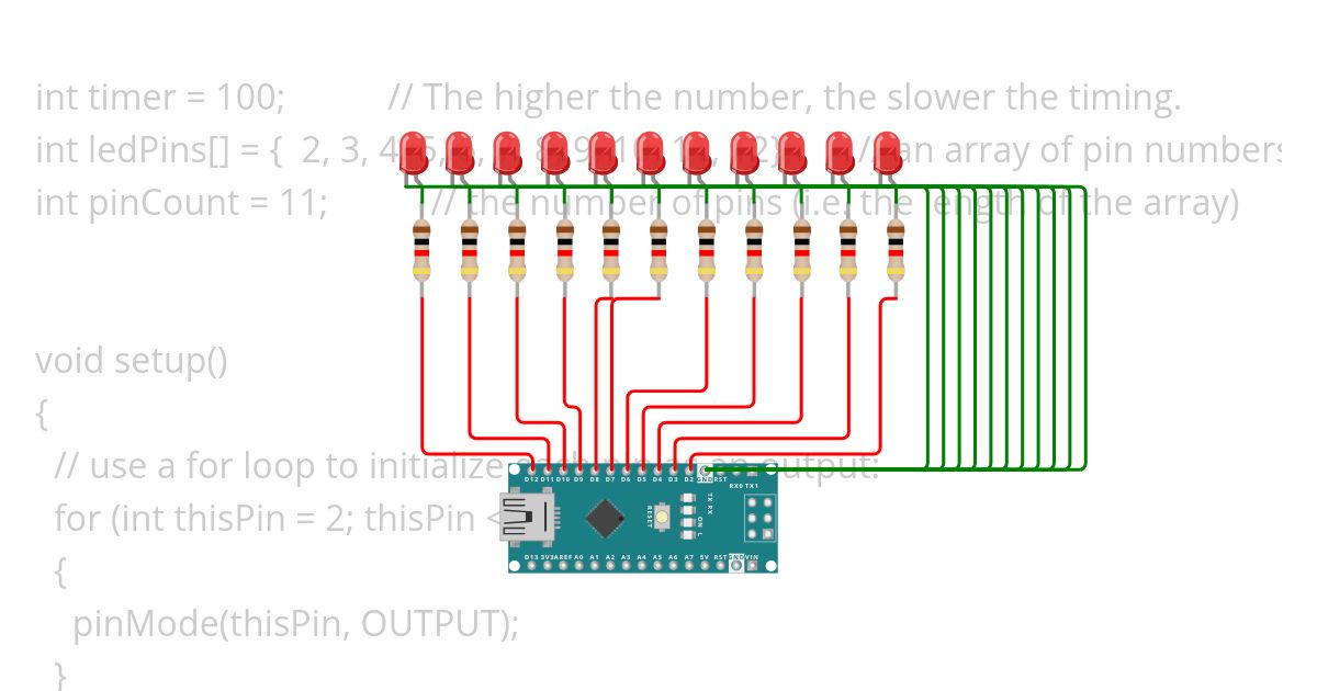 ION sequential LEDS simulation