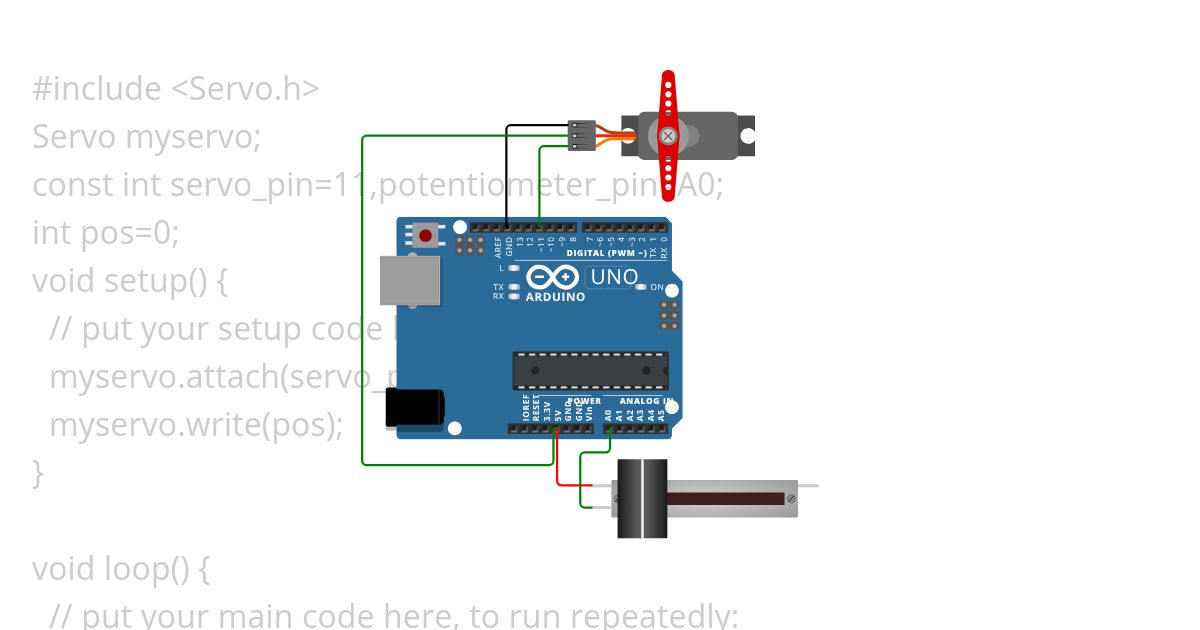 Kontrola na servo motor simulation