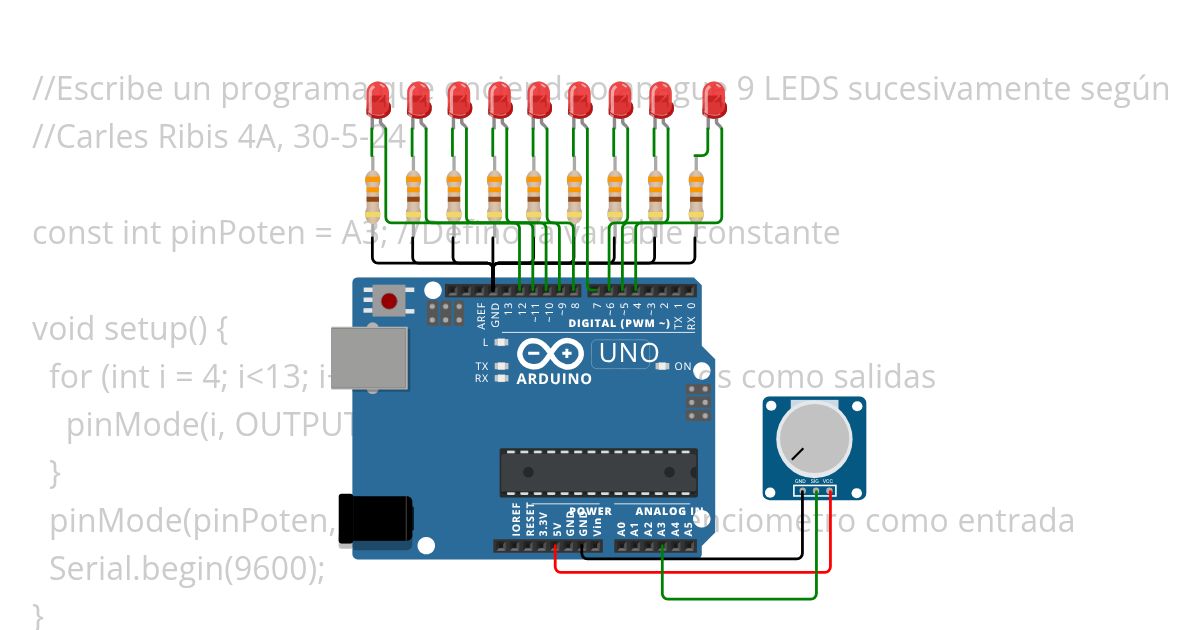 9 LEDS 1.3 simulation