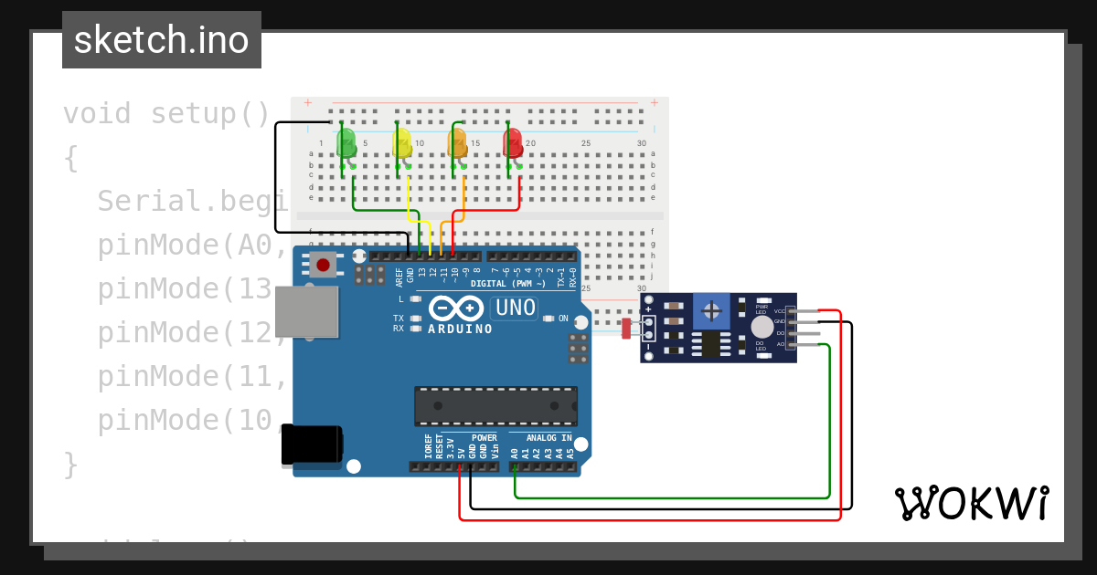 LDR en WOKWI - Wokwi ESP32, STM32, Arduino Simulator