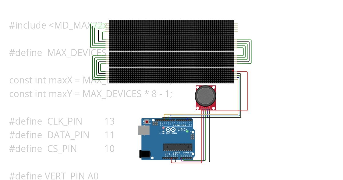 Joystick com Matriz GRANDE [Prof.Cristiano] Copy simulation