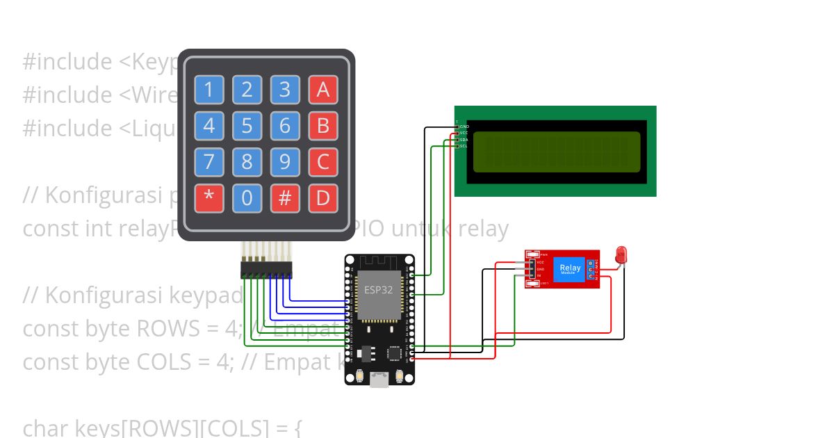 Relay dan Keypad simulation
