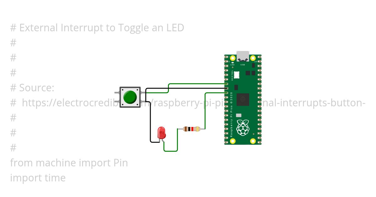 LED Toggle using Button simulation