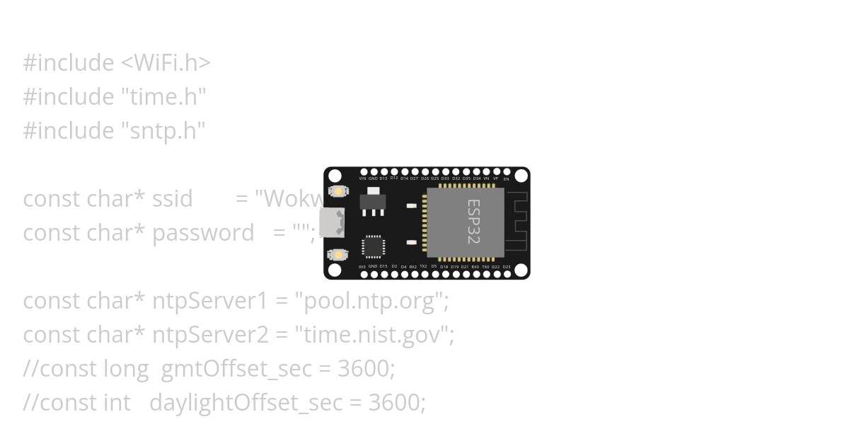 ESP32 NTP Clock Copy simulation