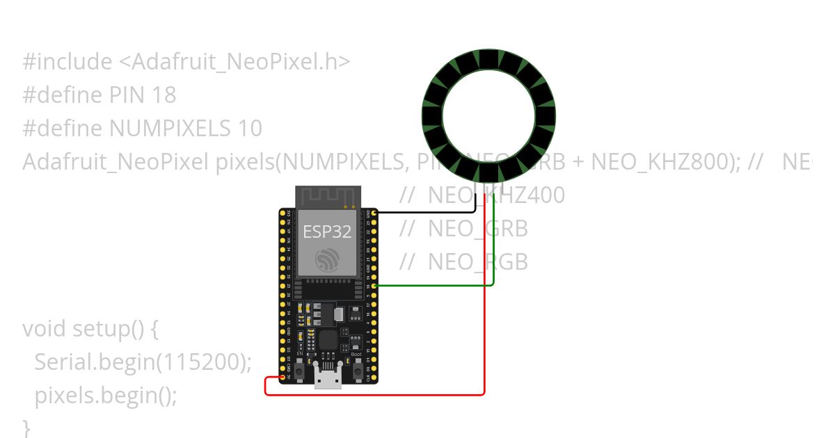 Neopixel simulation