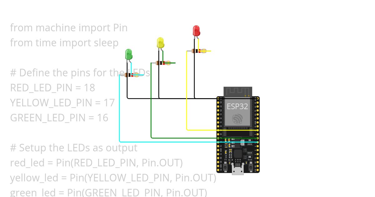 TRAFFIC LIGHT ESP32 simulation