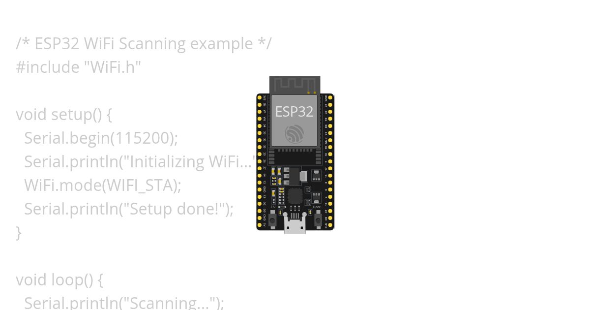 ESP32 -wifiscan simulation