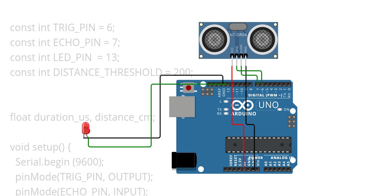 Ultrasonic sensor simulation