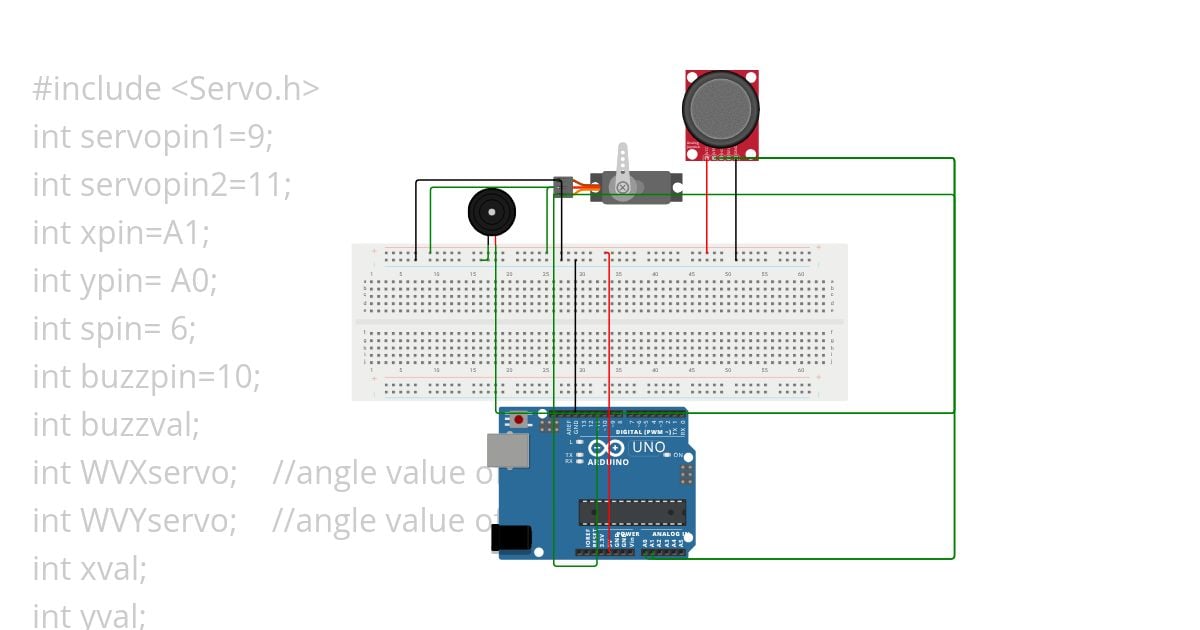 Joystick with 2 Servos simulation