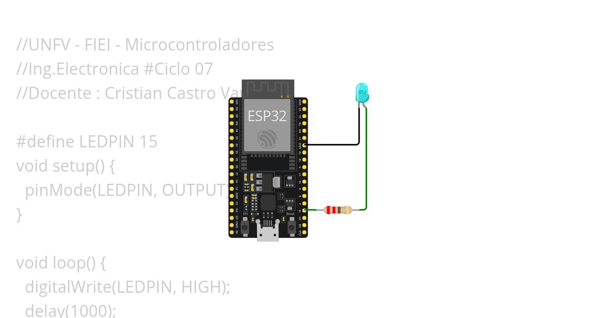 LED PIN15 simulation