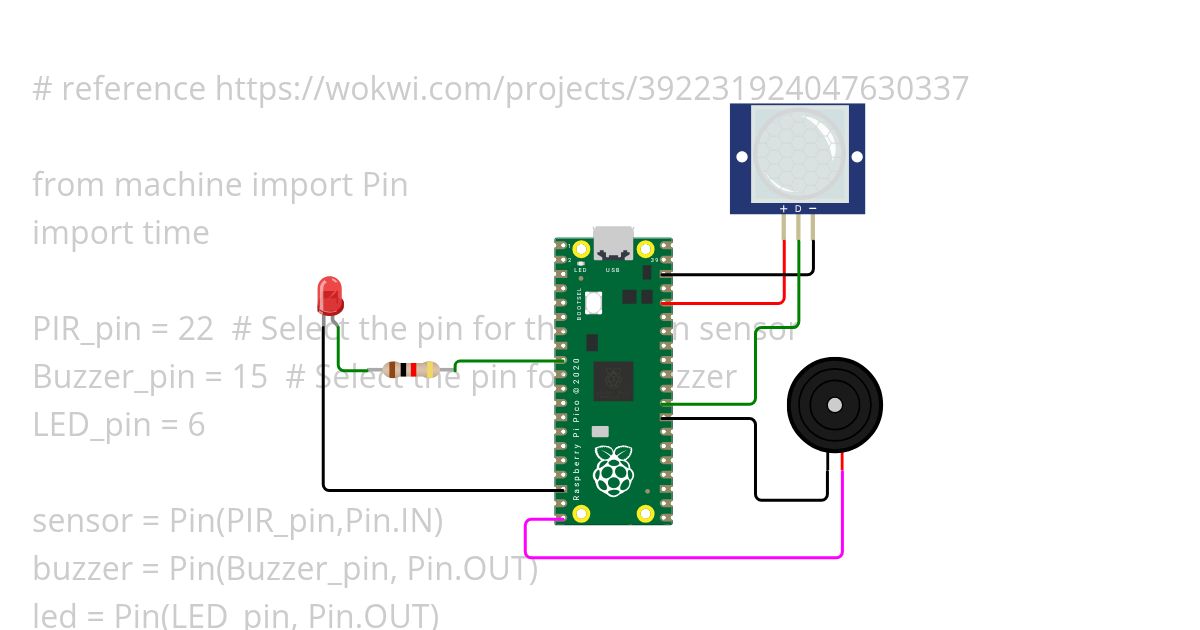 PIR_Buzzer_Led simulation