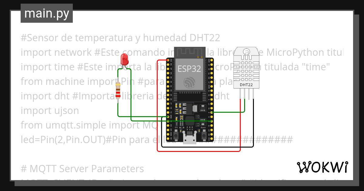 Programa_Sensor_DHT22 - Wokwi ESP32, STM32, Arduino Simulator