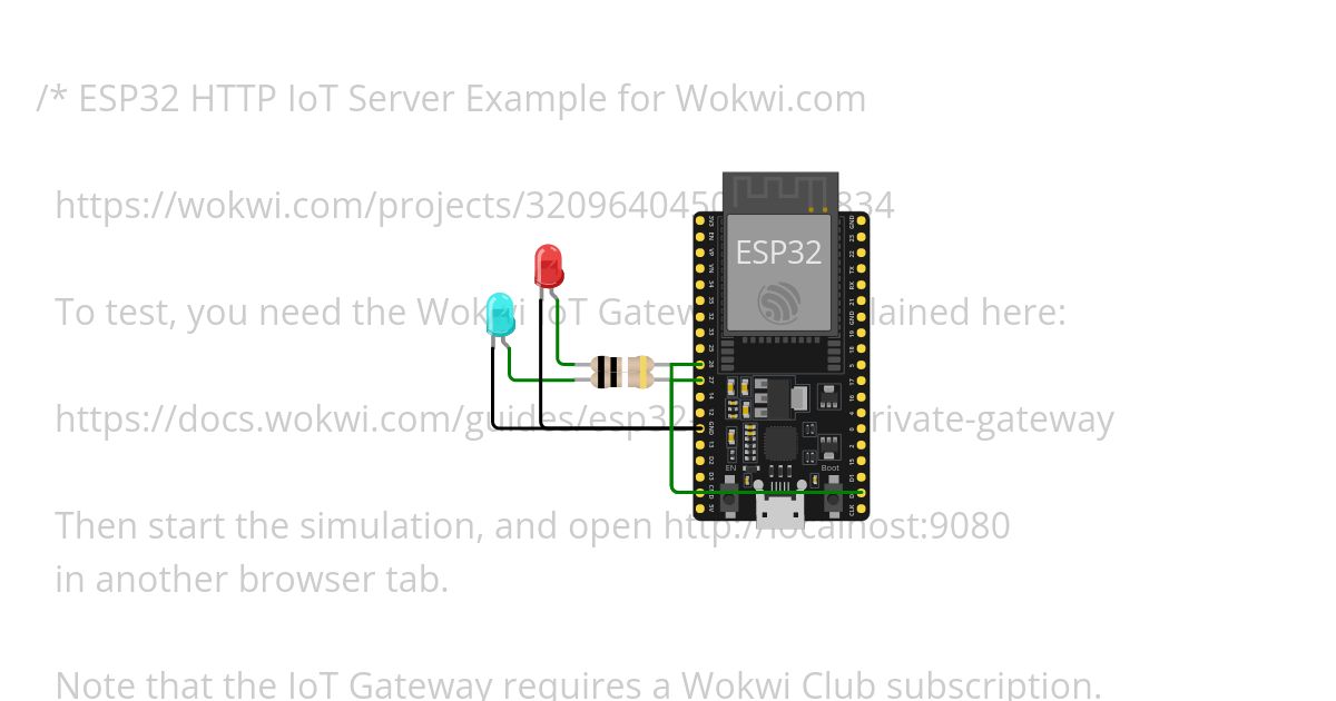 ESP32 HTTP Server  simulation