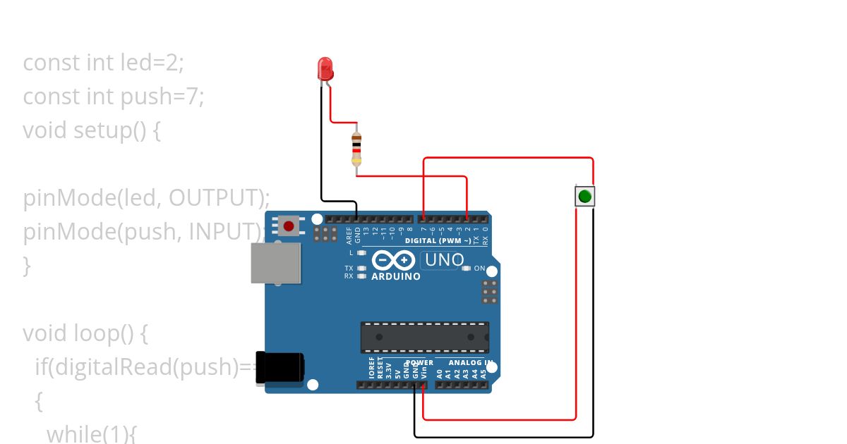 led push blink simulation