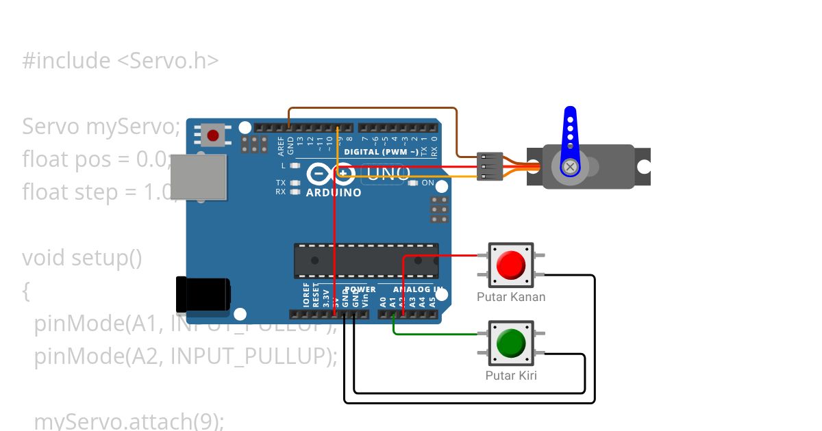 servo pushbutton simulation