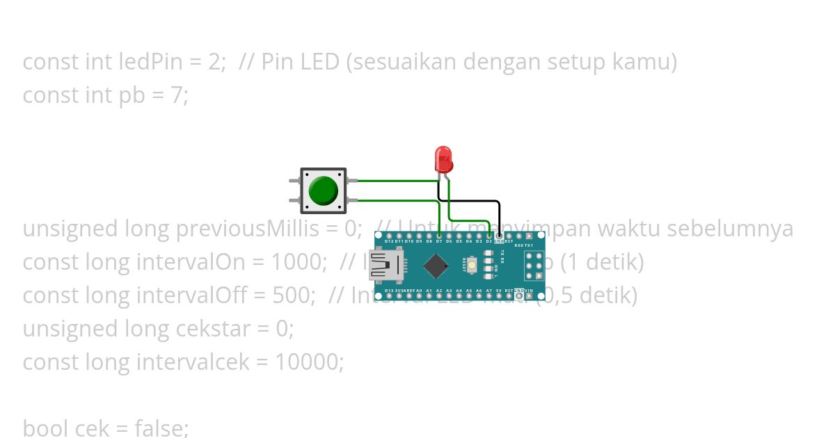 blink led with millis simulation