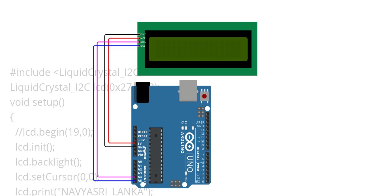 LCD_I2C_Arduino simulation