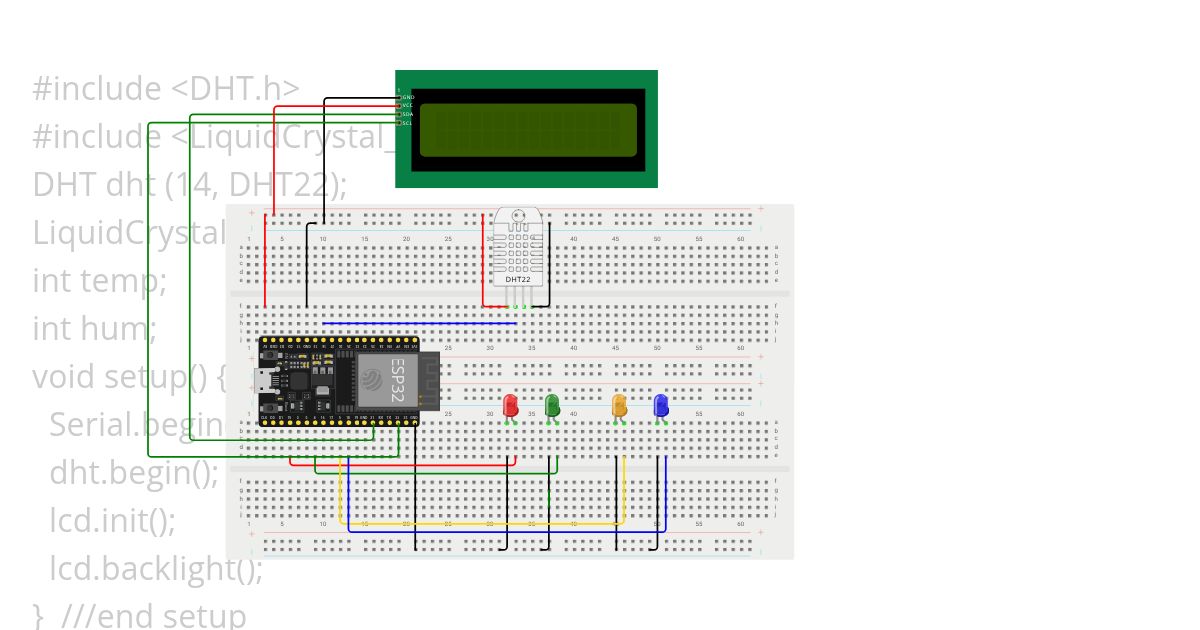 prj16 DHT Sensor & LCD simulation