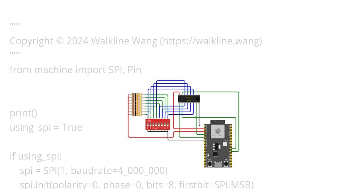 74HC165 Key Scan simulation