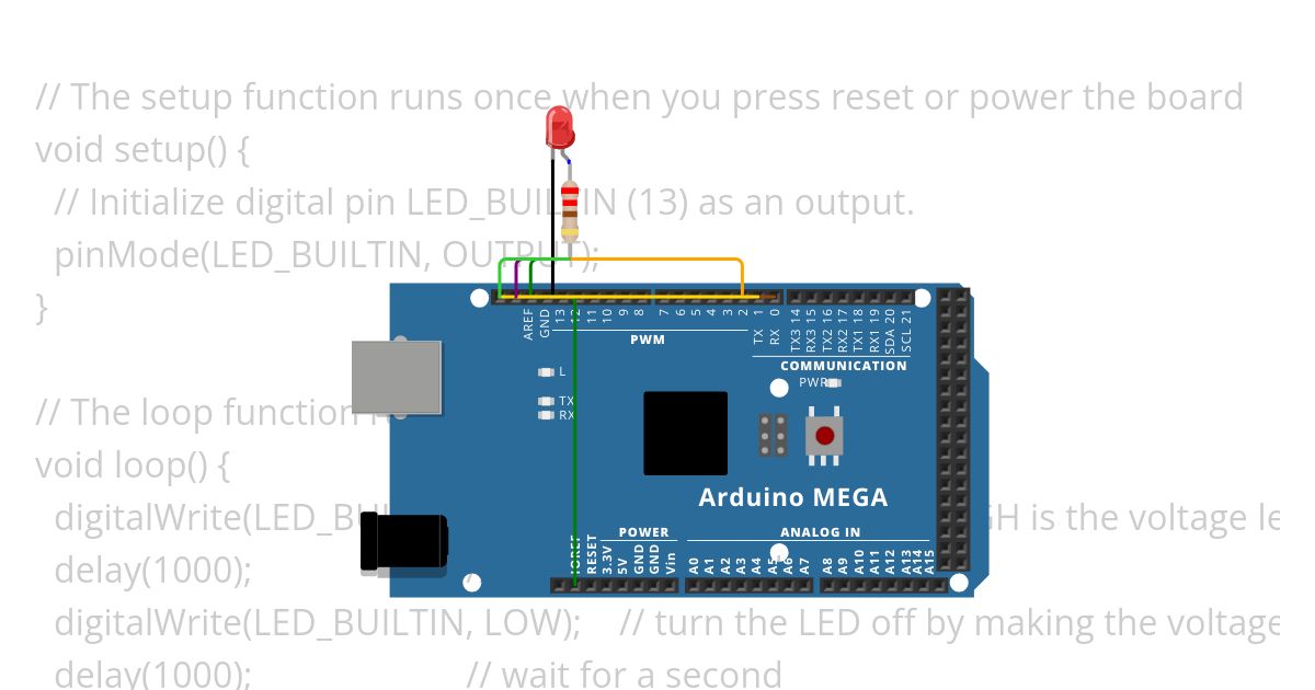 blink-mega.ino simulation