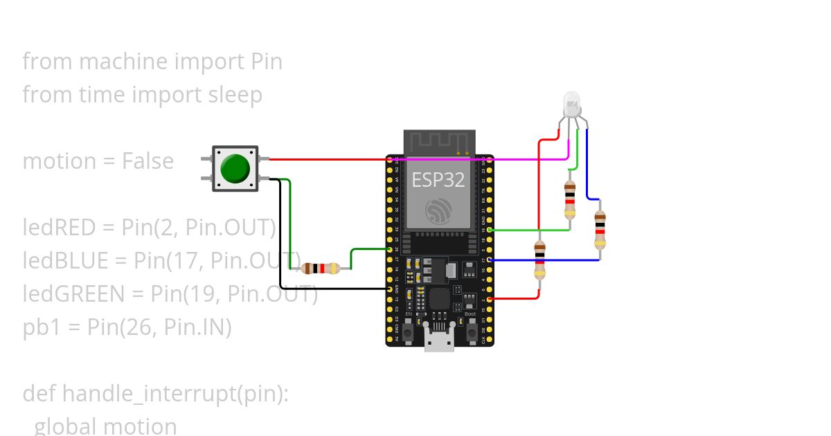 PUSHBUTTON INTERRUPT simulation