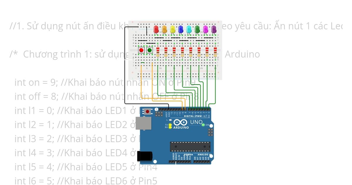 VMU_B2_BT1_Nút bấm + LED simulation