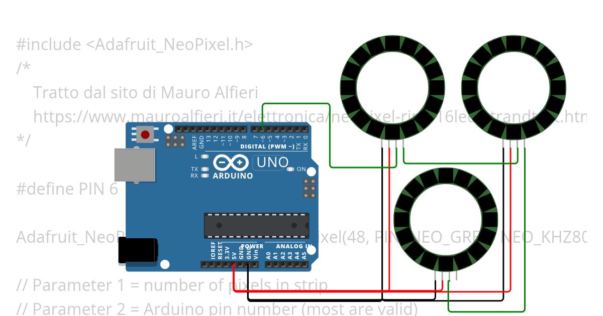 mc neopixel ring simulation