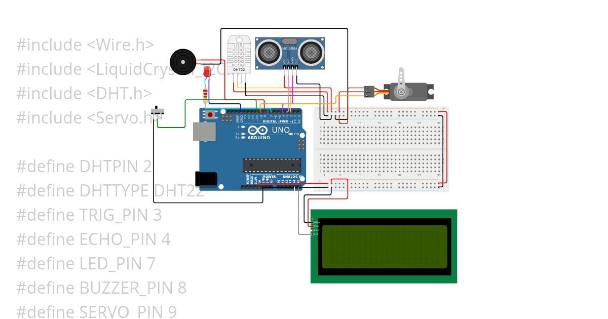 Water level measured with emergency button simulation