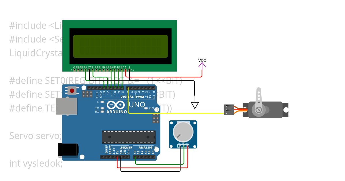 lcdpotenciometerservo adc simulation