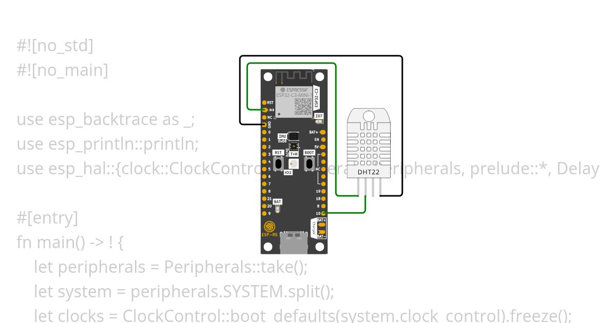 [esp32c3 | rust | no-std ] dht22 simulation