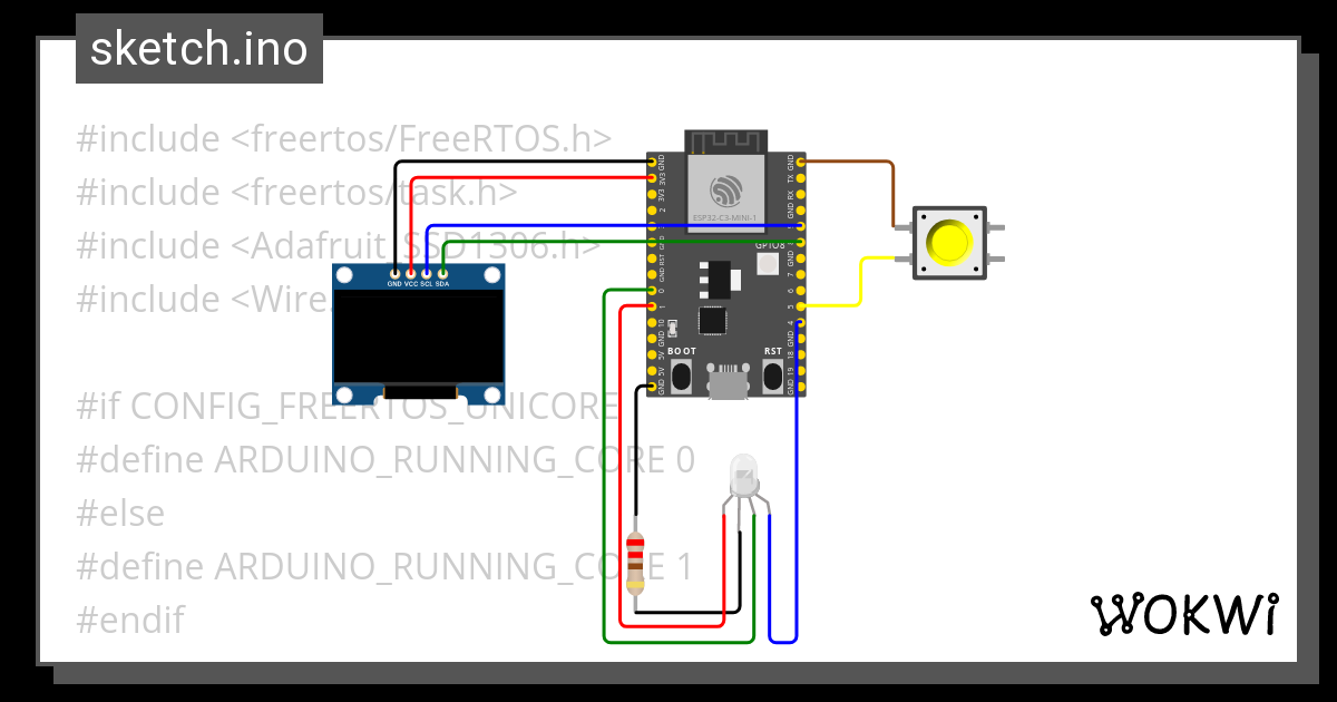 Freertos C Oled Wokwi Esp Stm Arduino Simulator