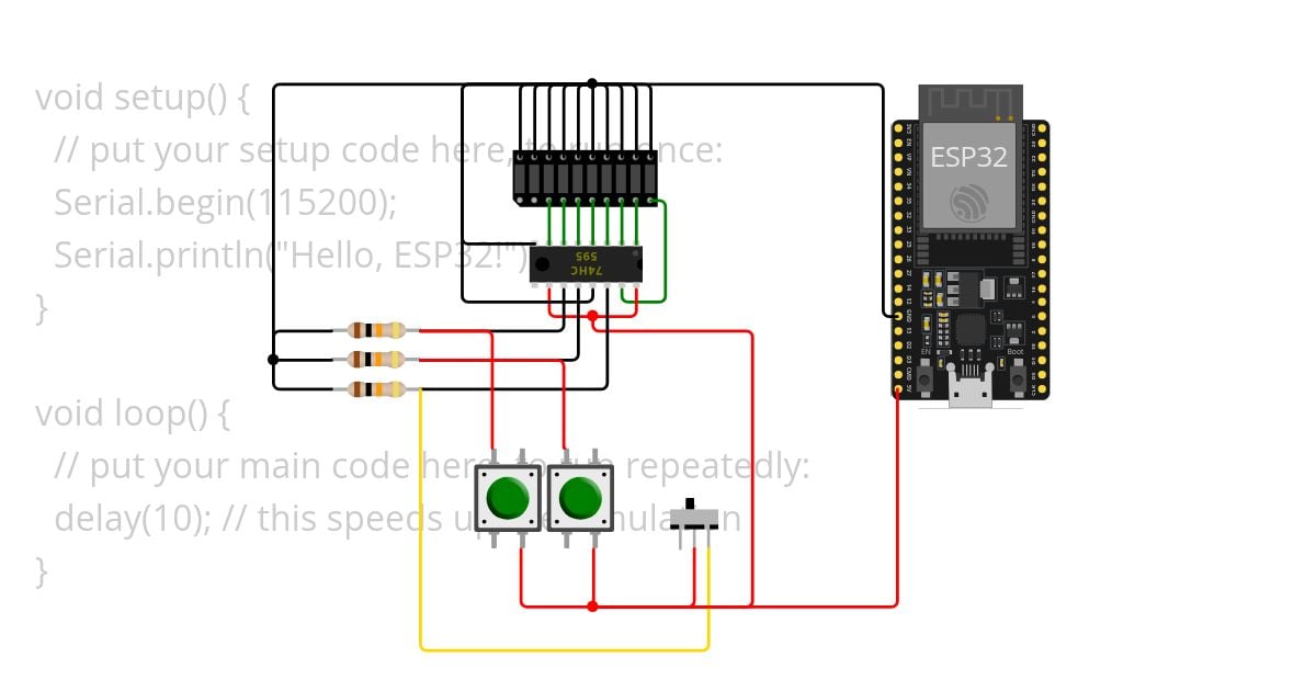 74hc595 simulation