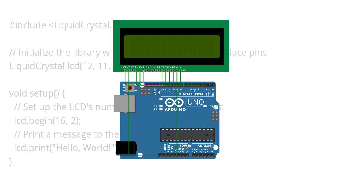 something print in lcd simulation
