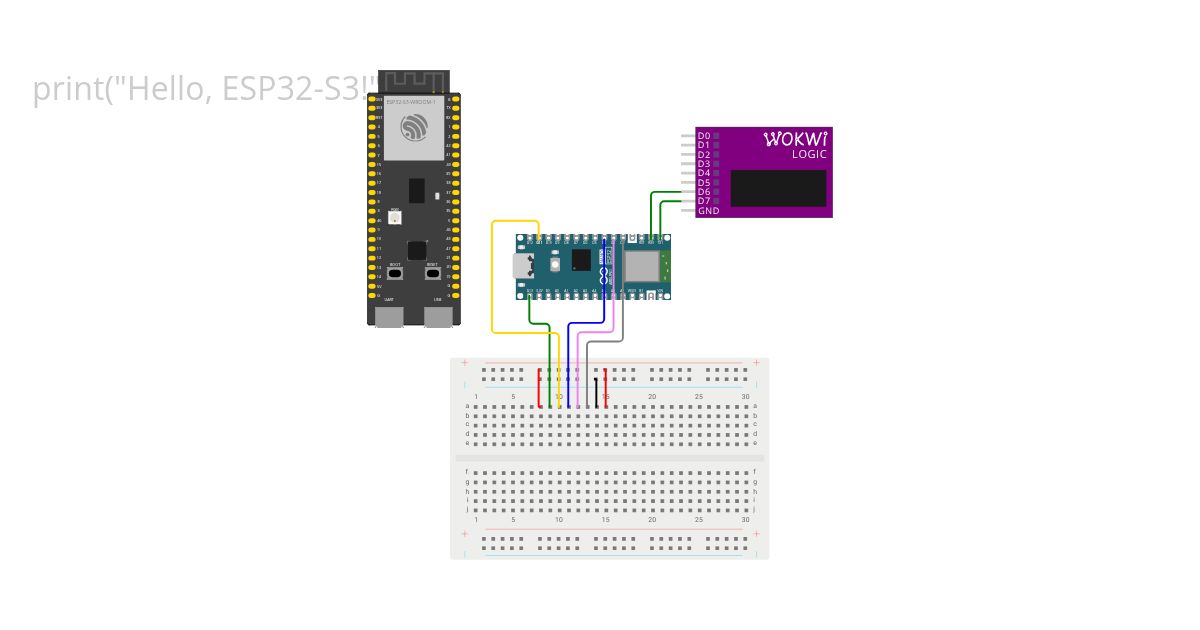 Real ESP32 simulator simulation