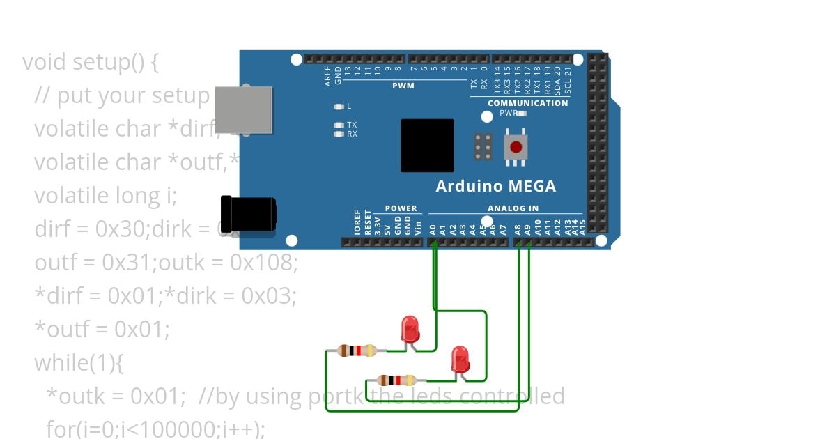 leds without ground simulation