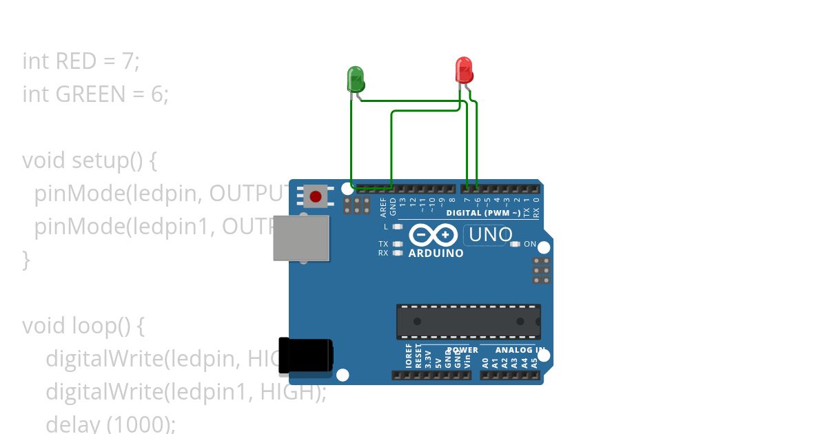 two led bling simulation
