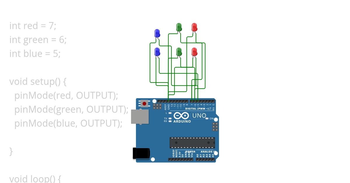 RGB led bling simulation