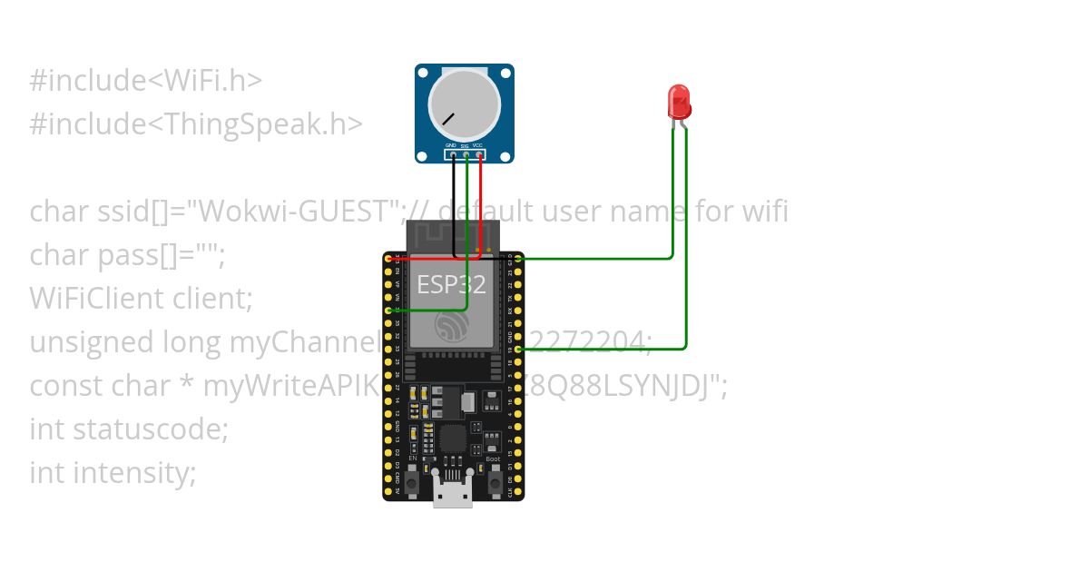 2 potentiometer sensor simulation