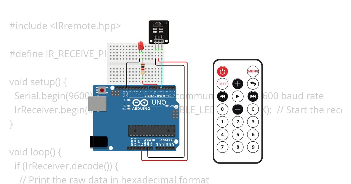 Hex Code Receiver simulation